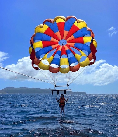 Parasailing at Corbyn's Cove main view